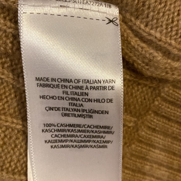 Polo 💯 cashmere shawl front open cardigan M - Picture 4 of 6